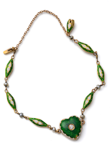 <b>Emaille-Armband mit Herz</b>