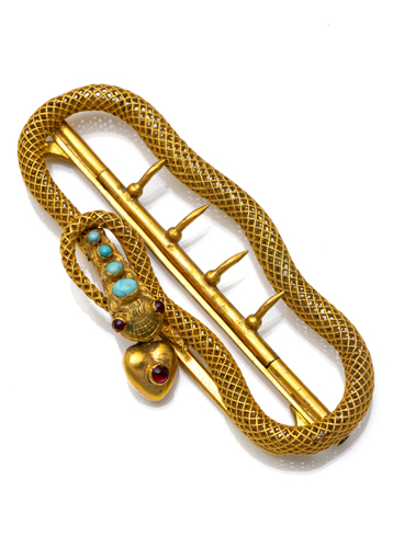 <b>Historische Gürtelschnalle in Schlangenform</b>