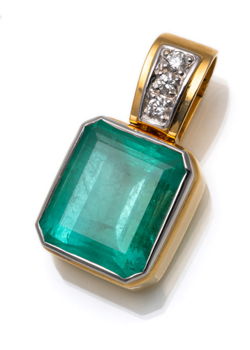 <b>Smaragd Brillant Anhänger</b>