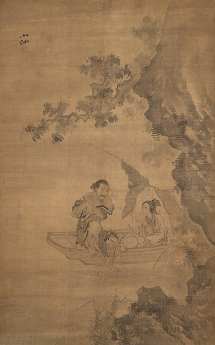 <b>Daoist und Frau mit Kind in einem Boot</b> <b>Daoist und Frau mit Kind in einem Boot</b>