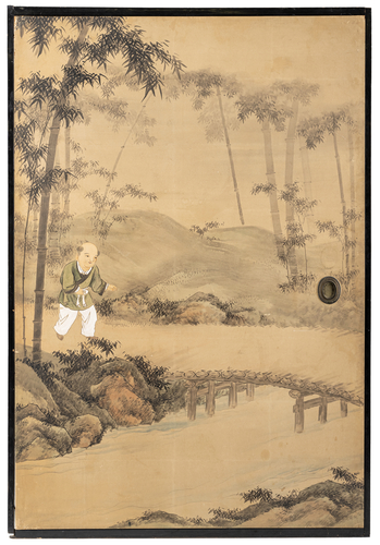 <b>Zweiteilige Schiebetür (fusuma)</b> <b>Zweiteilige Schiebetür (fusuma)</b>