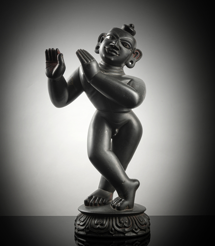 <b>SCHWARZE STEINFIGUR DES KRISHNA</b> <b>SCHWARZE STEINFIGUR DES KRISHNA</b>
