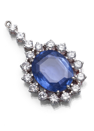 <b>Saphir Brillant Einhänger</b>