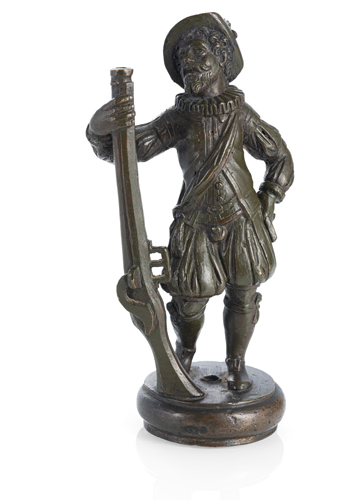 <b>Bronzefigur eines Arquebusier</b>