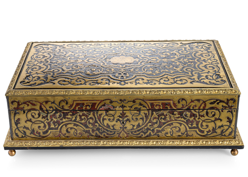 <b>Schatulle mit Boulle-Marketerie</b>