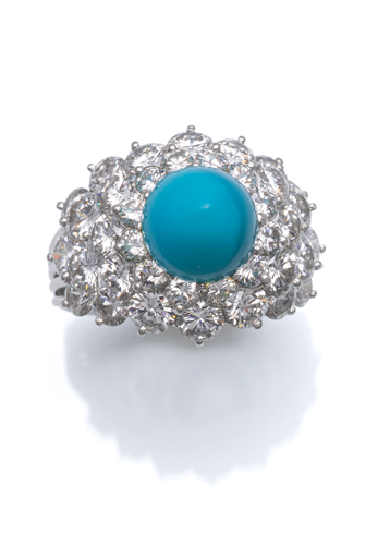 <b>Brillant Türkis Ring</b>