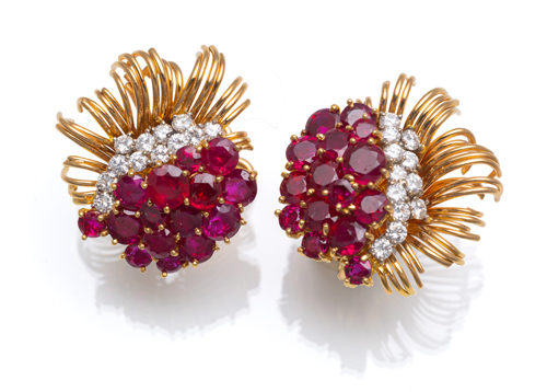 <b>Rubin Brillant Ohrclips</b>