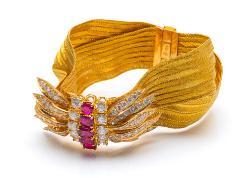 <b>Extravagantes Mykene Rubin Brillant Armband</b>