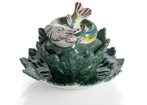 <b>Kleine Butterdose mit Aal</b>