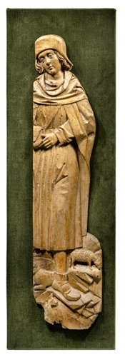 <b>Relief eines Heiligen - wohl der Heilige Josef</b>