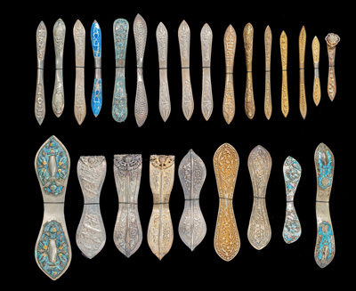 <b>16 Haarnadeln aus Silber</b>