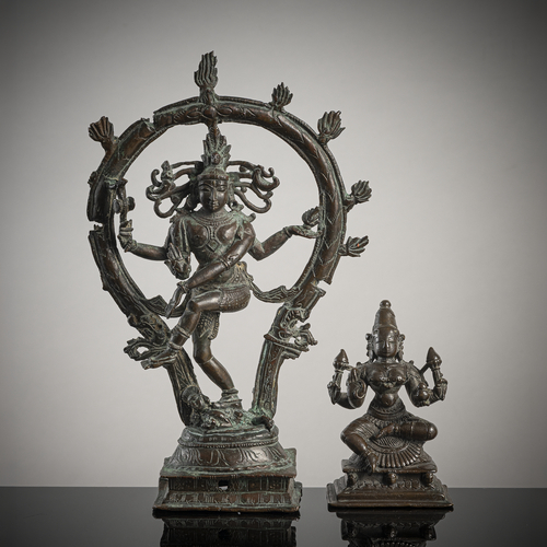 <b>Bronze einer Devi und Bronze von Shivanataraja</b> <b>Bronze einer Devi und Bronze von Shivanataraja</b>