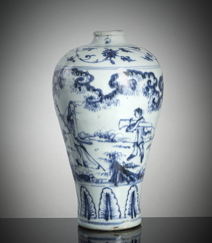 <b>Feine und seltene sogenannte 'Windswept'-Meiping aus Porzellan</b> <b>Feine und seltene sogenannte 'Windswept'-Meiping aus Porzellan</b>