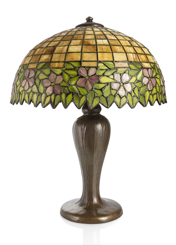 <b>Tischlampe mit Bleiglas-Schirm</b> <b>Tischlampe mit Bleiglas-Schirm</b>