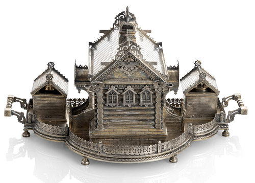 <b>Großes Trompe-L'Oeil Silber-Schreibset</b> <b>Großes Trompe-L'Oeil Silber-Schreibset</b>