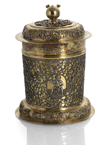 <b>Seltener Vermeil-Deckelhumpen</b> <b>Seltener Vermeil-Deckelhumpen</b>