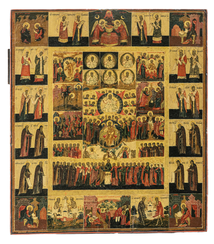 <b>Ikone mit dem Sechstagewerk Gottes (Schestodnev)</b> <b>Ikone mit dem Sechstagewerk Gottes (Schestodnev)</b>