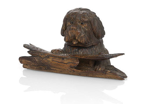 <b>Tabaksgefäss mit Hund</b> <b>Tabaksgefäss mit Hund</b>