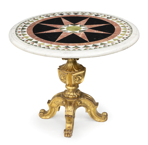 <b>Salontisch mit Pietra-Dura Platte</b> <b>Salontisch mit Pietra-Dura Platte</b>