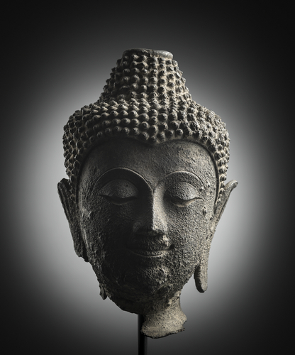 <b>Kopf des Buddha Shakyamuni aus Bronze</b> <b>Kopf des Buddha Shakyamuni aus Bronze</b>