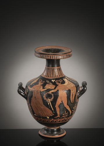 <b>Hydria mit Darstellung einer Frau und Eros</b> <b>Hydria mit Darstellung einer Frau und Eros</b>