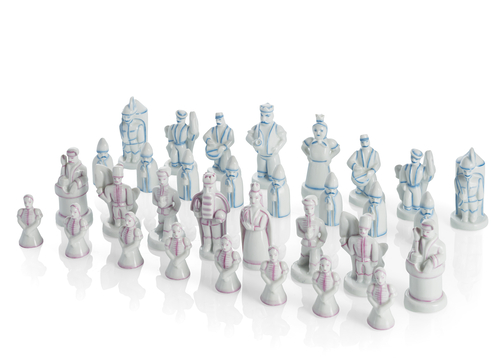 <b>Porzellan-Schachspielfiguren</b> <b>Porzellan-Schachspielfiguren</b>