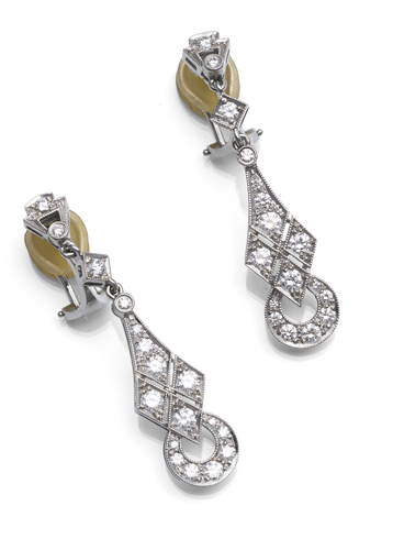 <b>Paar Brillant-Ohrhänger</b> <b>Paar Brillant-Ohrhänger</b>