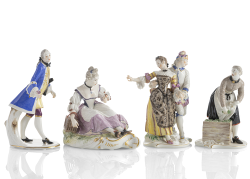 <b>Vier Porzellanfiguren</b> <b>Vier Porzellanfiguren</b>