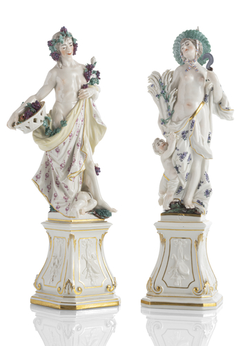 <b>Sommer und Herbst - zwei allegorische Figuren</b> <b>Sommer und Herbst - zwei allegorische Figuren</b>
