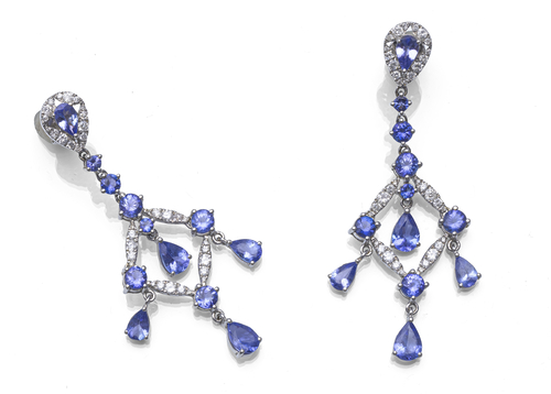 <b>Tansanit Brillant Ohrringe</b> <b>Tansanit Brillant Ohrringe</b>