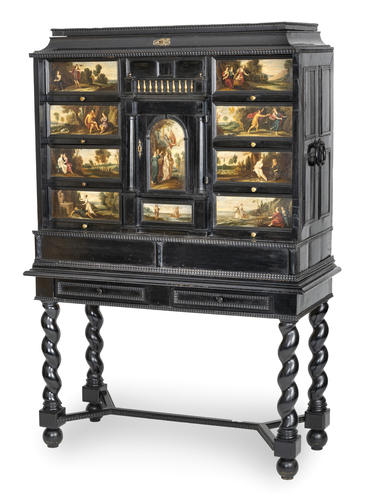 <b>Barock-Kabinett-Schrank mit Mythologischer Szenen nach den Metharmorphosen des Ovid</b> <b>Barock-Kabinett-Schrank mit Mythologischer Szenen nach den Metharmorphosen des Ovid</b>