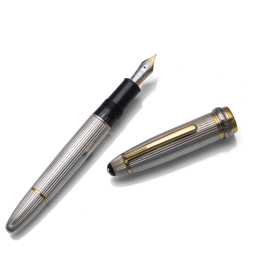 <b>MONTBLANC SOLITAIRE 925 STERLING SILVER WEDDING FOUNTAIN PEN 