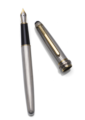 <b>MontBlanc, Solitaire 925 Sterling Silver Wedding Fountain Pen “HERS”</b> <b>MontBlanc, Solitaire 925 Sterling Silver Wedding Fountain Pen “HERS”</b>
