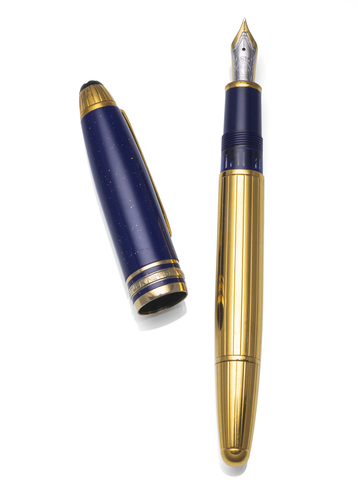 <b>MontBlanc, Solitaire Ramses II Lapislazuli Gold Line, Kolbenfüllfederhalter 146 LeGrand</b> <b>MontBlanc, Solitaire Ramses II Lapislazuli Gold Line, Kolbenfüllfederhalter 146 LeGrand</b>