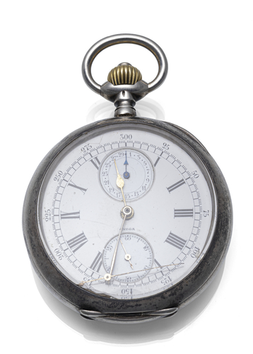 <b>Omega - Taschenuhr mit Chronograph</b> <b>Omega - Taschenuhr mit Chronograph</b>