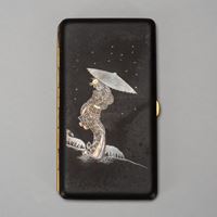 <b>A GOLD- AND SILVER-INLAID IRON 'BIJIN' CASE</b>