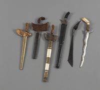 <b>A GROUP OF SIX SHORTSWORS, E.G. KERIS</b>