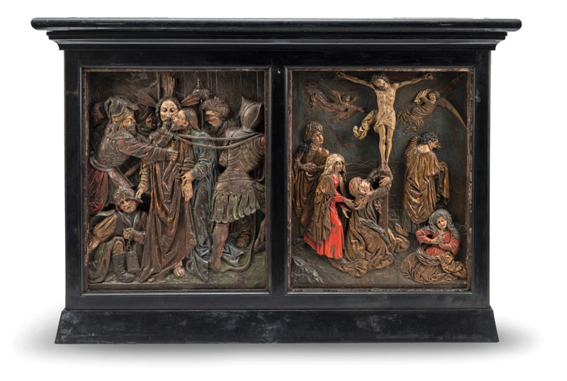 <b>TWO LATE GOTHIC RELIEF CARVINGS OF THE PASSION OF CHRIST</b>