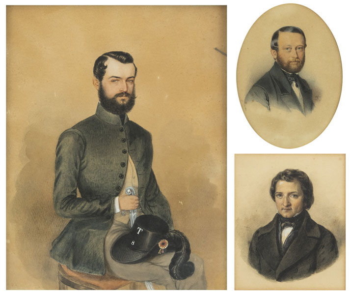 <b>THREE PORTRAITS OF GENTLEMEN</b>