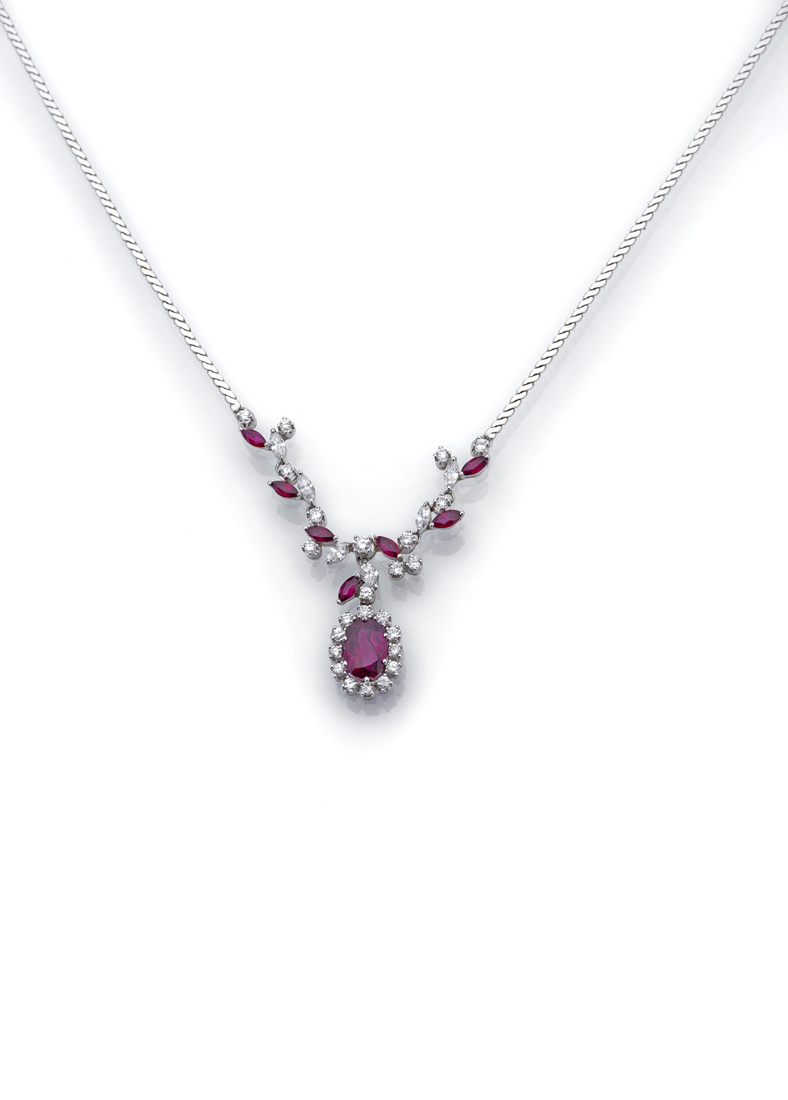 <b>Ruby and diamond necklace</b>